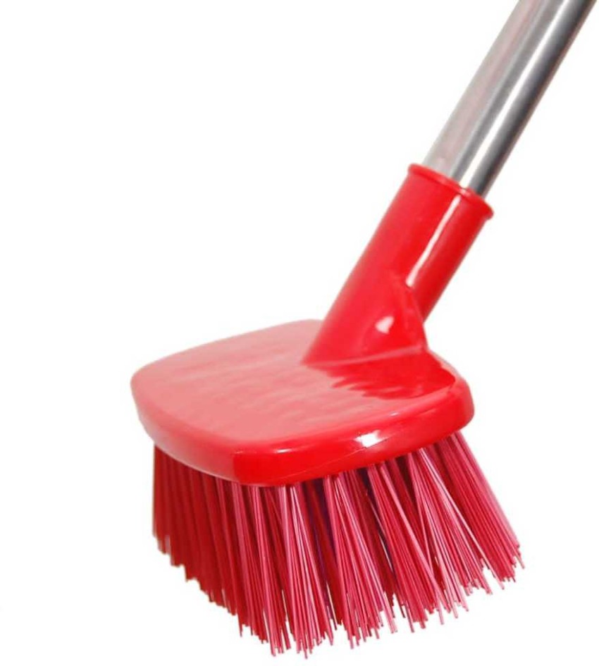 Global-Store Floor Scrub Brush with Long Handle 35 Adjustable Stainless Metal