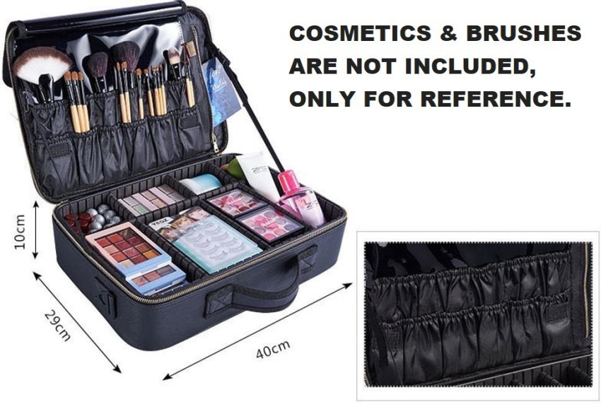 Professional Beauty Box Makeup Train Case Portable Vanity Organizer Storage  Used