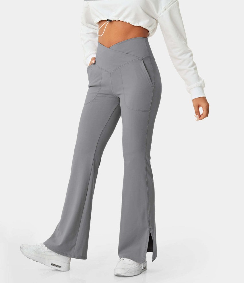 EVERDION Flared Women Grey Trousers - Buy EVERDION Flared Women