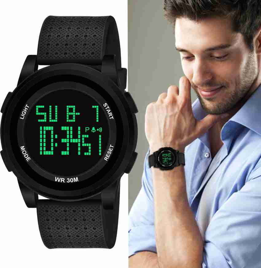 Slim waterproof digital watch top
