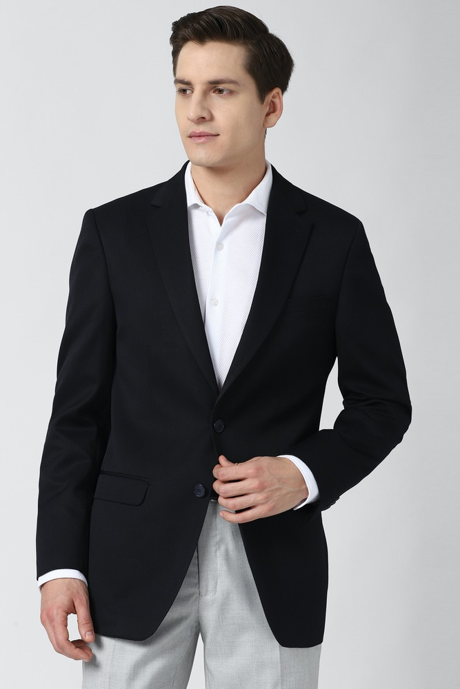 PETER ENGLAND Solid Single Breasted Formal Men Blazer