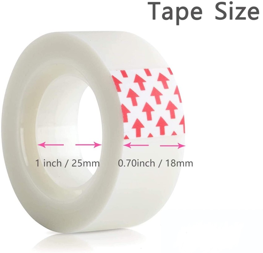 Deli Double Sided Thin Invisible Tape, Strong Adhesive,  Non-Toxic Acrylic Glue with Low Odor & Writable, Easy to Tear, Transparent  Double Sided Tape for Sticking, Fixing, Sealing and Correction, Art