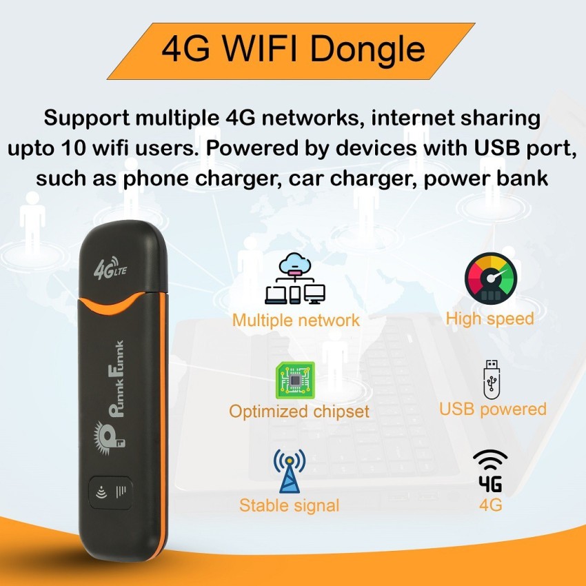 Buy 4G Fast LTE Wireless Dongle with All SIM Network Support