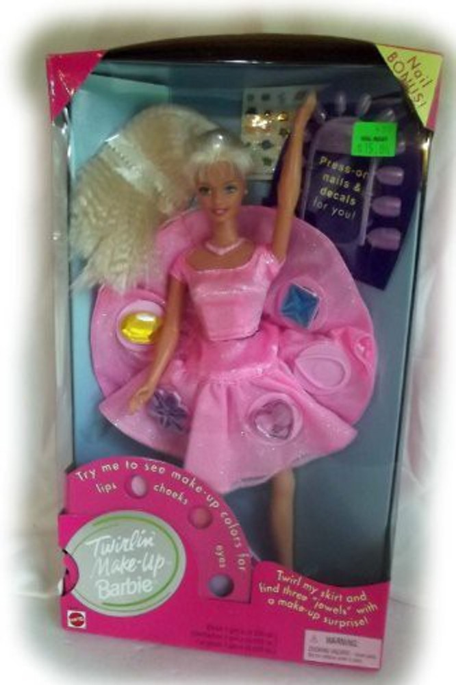 BARBIE Twirlin Make Up with Nail Bonus by Mattel Twirlin Make