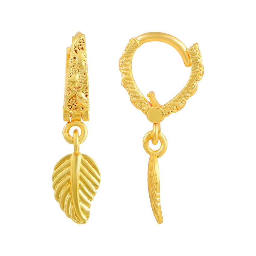 Admier Gold Plated Brass Peacock Design Stud Earrings For Girls Women