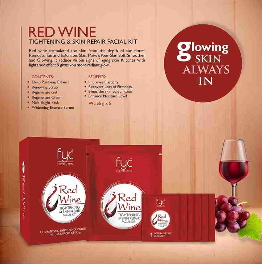 Red wine facial deals kit