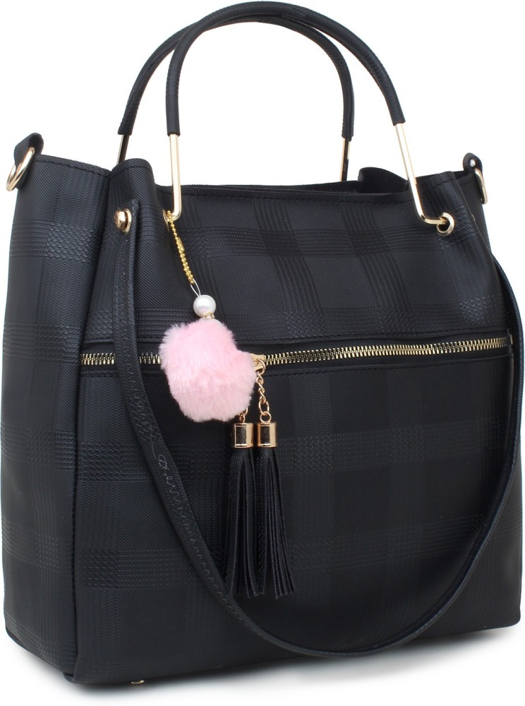 Buy D.J.S Women Black Handbag Black Online @ Best Price in India