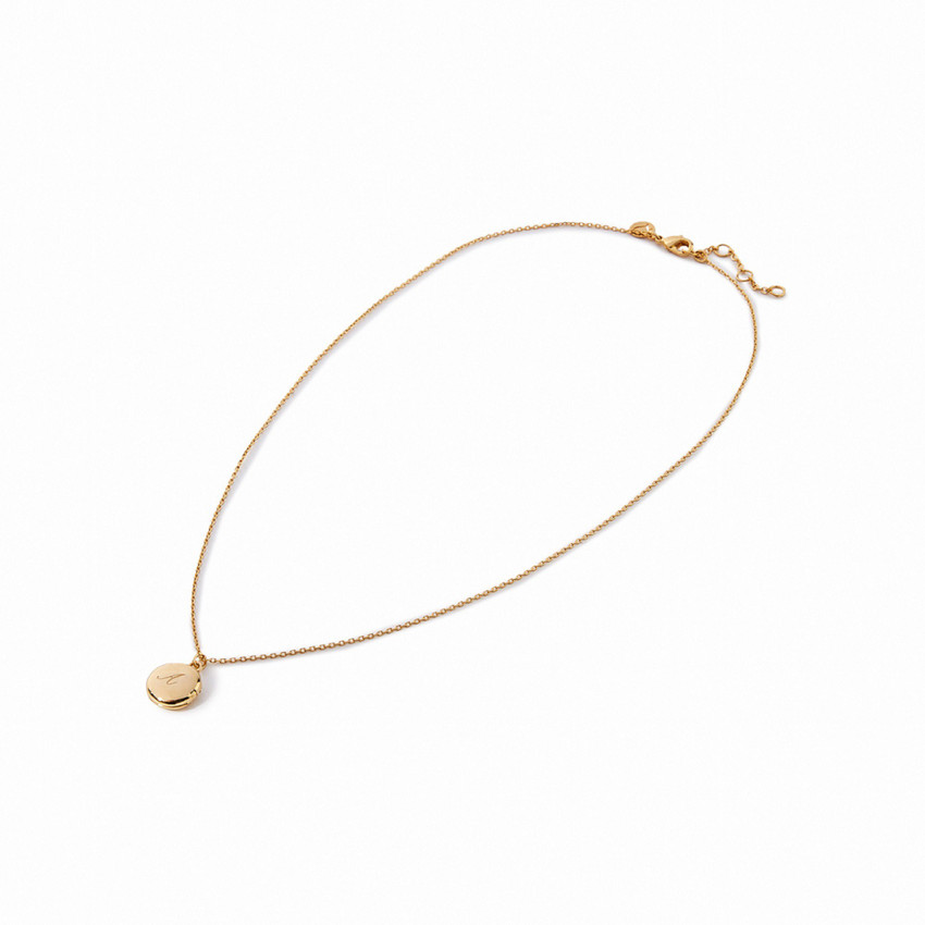 ACCESSORIZE LONDON Women s Real Gold Plated Initial Necklace