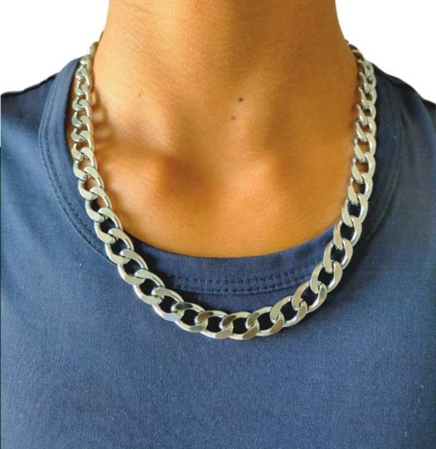 Silver Thick Rope Chain Necklace | New Look