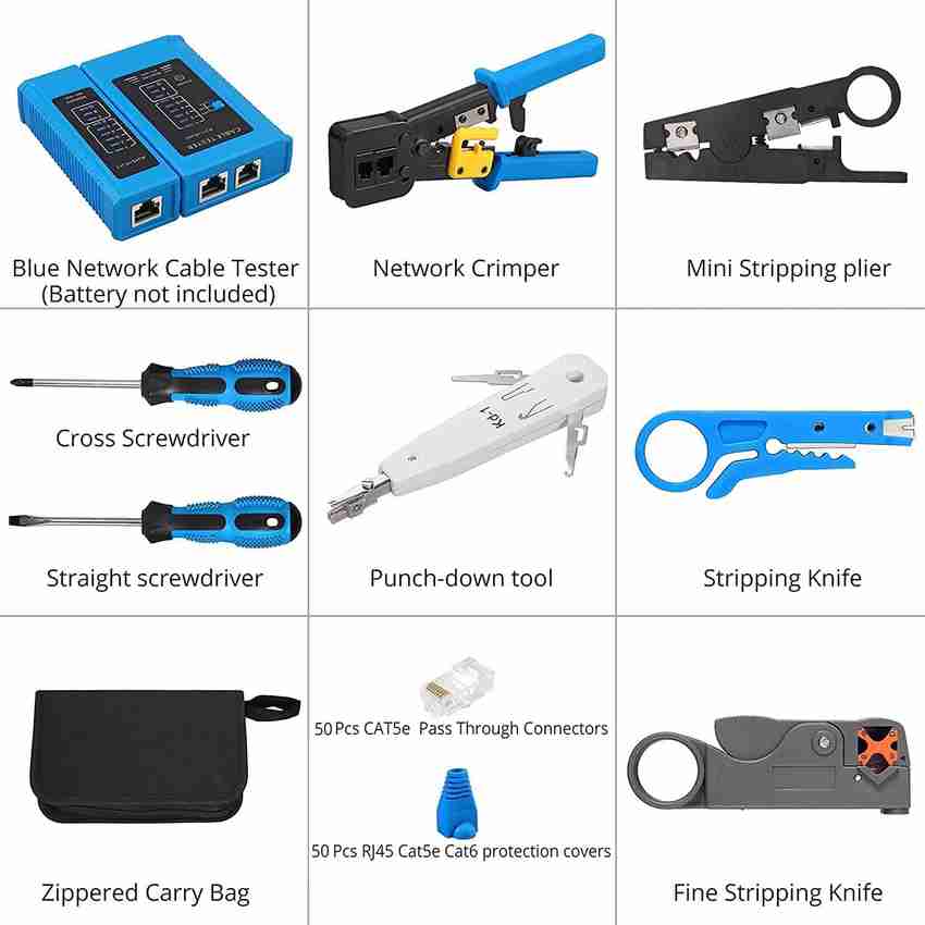 LipiWorld Crimp Tool Kit Cat5 Cat5e Cat6 RJ45 Crimping Tool