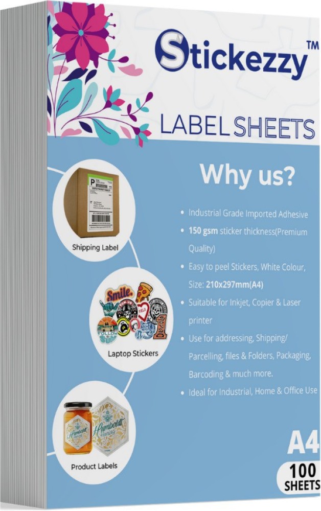 A4 Size Sticker Paper / Label / Sticky Self Adhesive Glossy