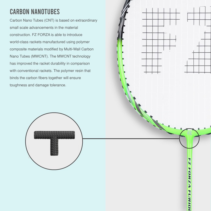 FZ FORZA Furious 76 M Green Strung Badminton Racquet - Buy FZ 
