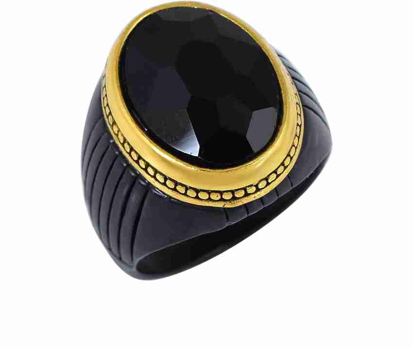 Morvi Black Brass Satin Finish Laminated Gold Plated, LV Logo Design Free  Ring for Men and Women Brass Ring Price in India - Buy Morvi Black Brass  Satin Finish Laminated Gold Plated