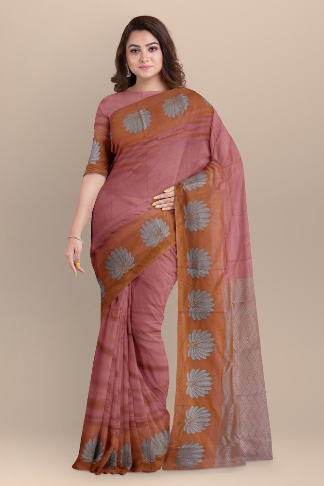 Buy Pothys Self Design Chettinadu Pure Cotton Grey Sarees Online @ Best  Price In India | Flipkart.com