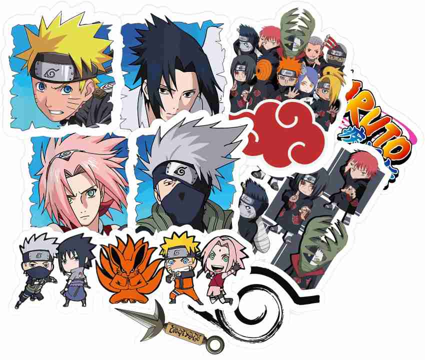 CLICKEDIN 6.35 cm Anime Vinyl Stickers(Pack of 50) Naruto, Dragon Ball z,  Attack on Titan and More Self Adhesive Sticker Price in India - Buy  CLICKEDIN 6.35 cm Anime Vinyl Stickers(Pack of