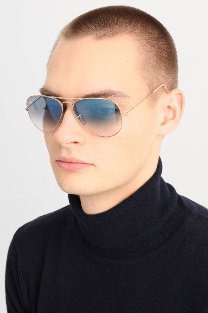 Blue gradient outlet aviator sunglasses