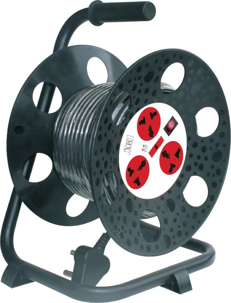 Cable Socket Extension Reel Cord 2 Gang Rollable 10m, TV & Home