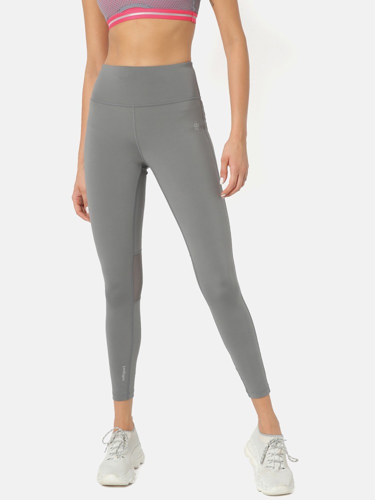 Cultsport Solid Women Grey Tights - Buy Cultsport Solid Women Grey Tights  Online at Best Prices in India