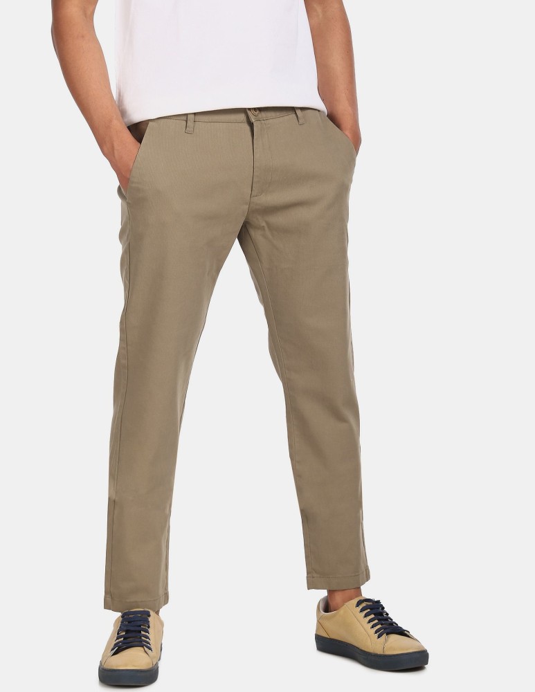 Buy Ruggers Men Olive Green Slim Fit Solid Chinos  Trousers for Men  6960695  Myntra
