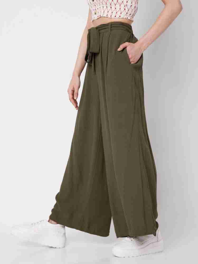 Vero Moda Flared Women Green Trousers