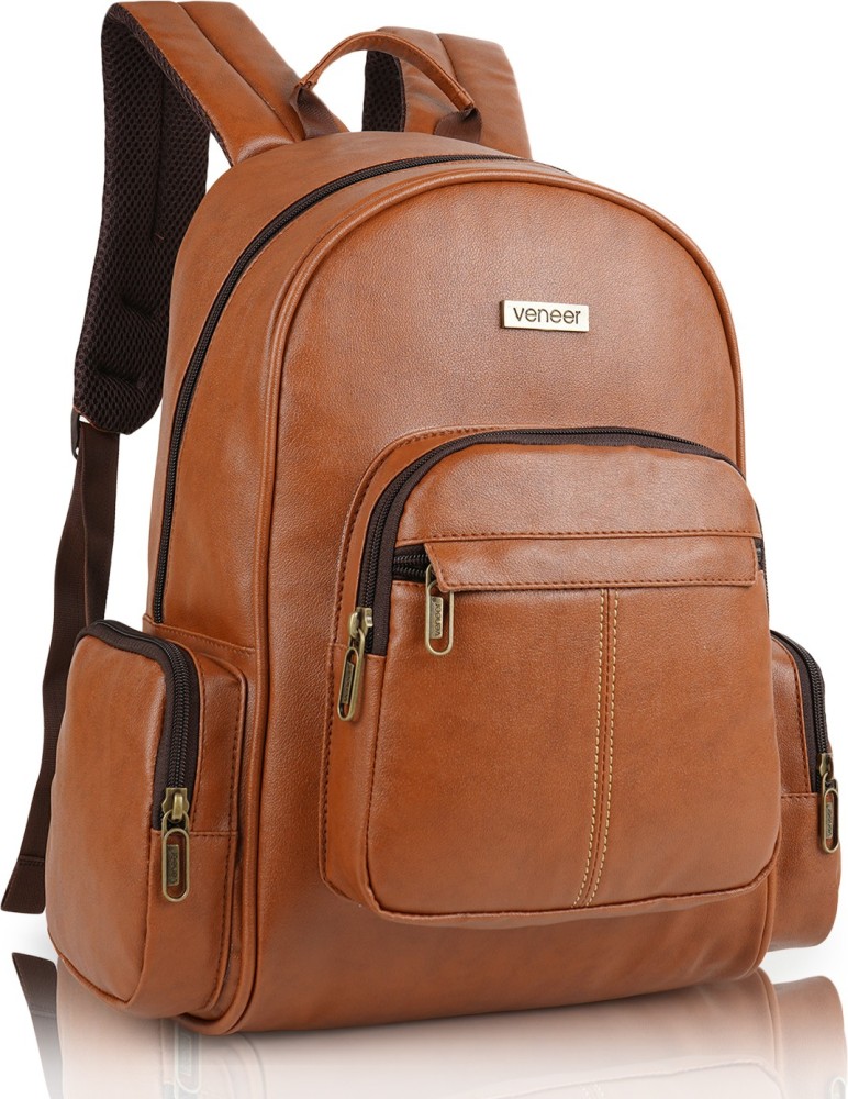 Veneer Medium 20 L Laptop Backpack Men Womens Girls Fashion PU Leather Mini  Casual Backpack Bags for School, College, Tuition, Office Bag