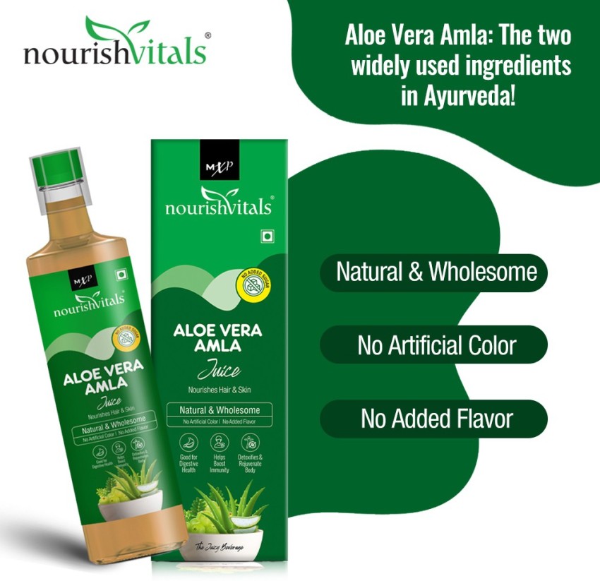 nourishvitals Aloe Vera Amla Juice Nourishes Hair Skin Natural Wholesome Price in India Buy nourishvitals Aloe Vera Amla Juice Nourishes Hair Skin Natural Wholesome online