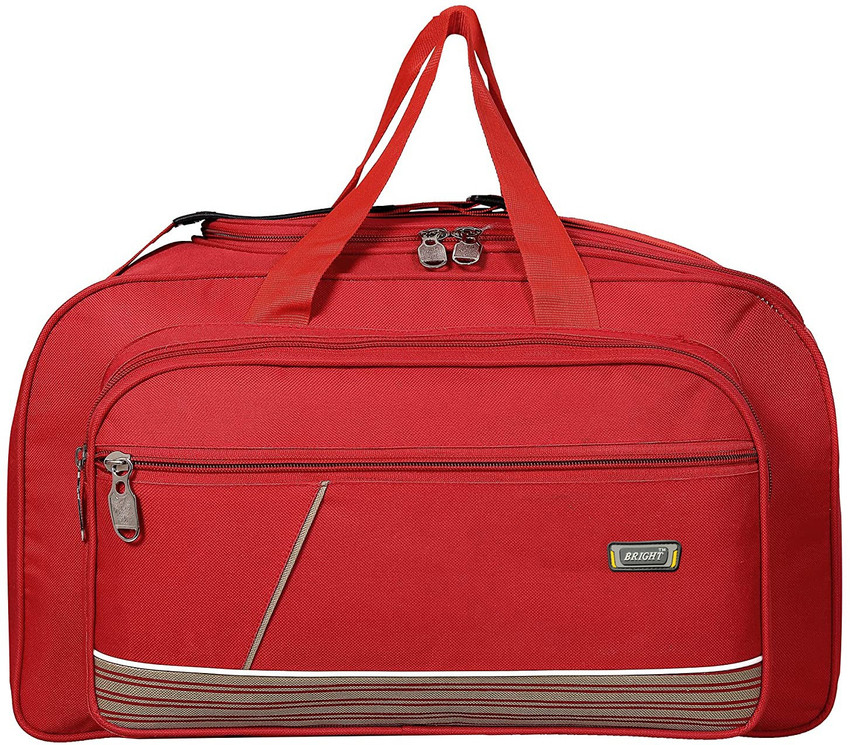 Bright Luggage Expandable Red Duffel bag without wheel 45 Liters For travelling for men and women Duffel Without Wheels Red Price in India Flipkart