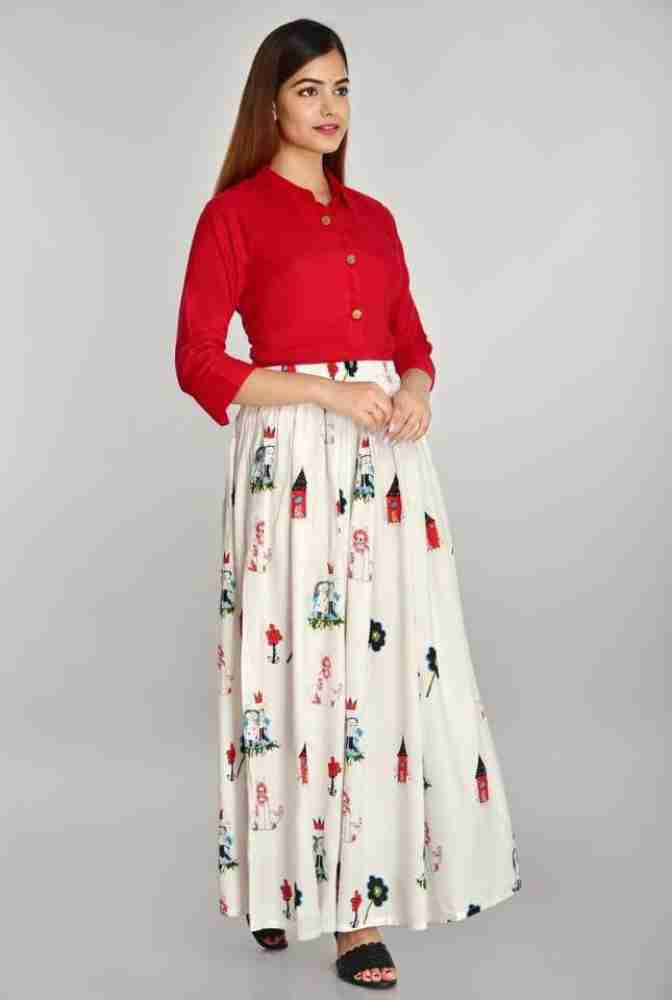 Flipkart long skirt and clearance top