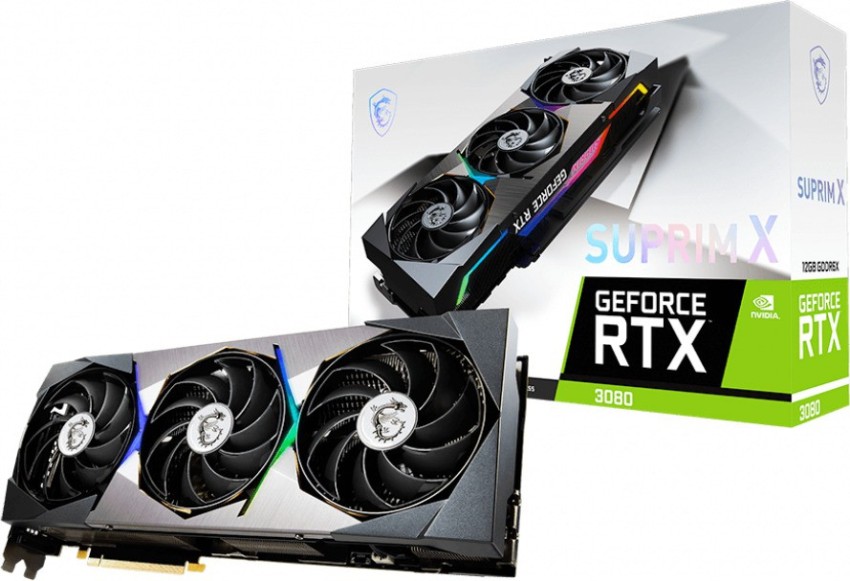 MSI NVIDIA GeForce RTX 3080 SUPRIM X 12G LHR 12 GB GDDR6X Graphics