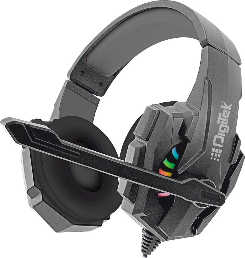 DIGITEK Stereo Headphone for Gaming eLearning Video Conferencing with LED MIC DHM002 Wired Gaming Headset