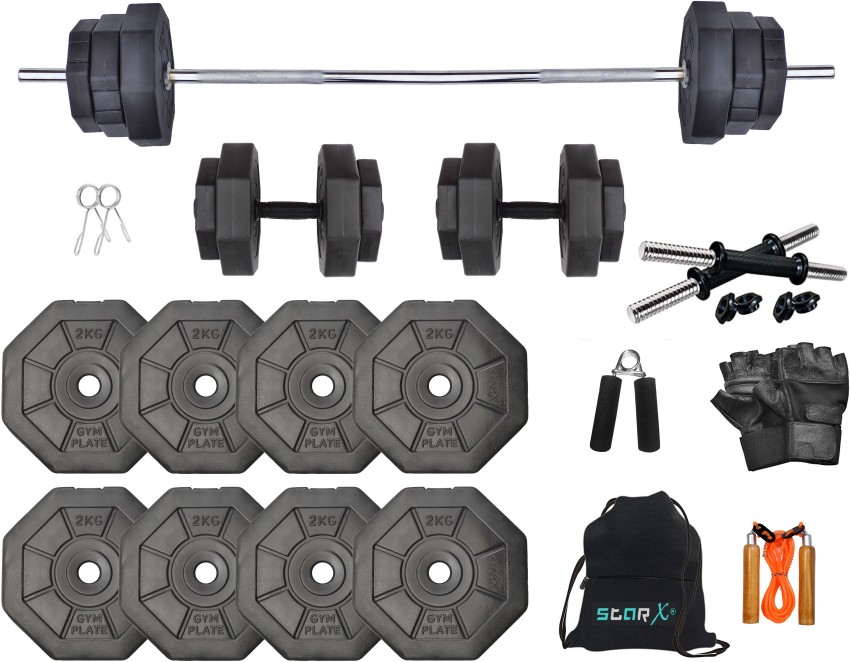 Buy Star X 16 kg PVC Home Gym Equipments for Home with Weight with