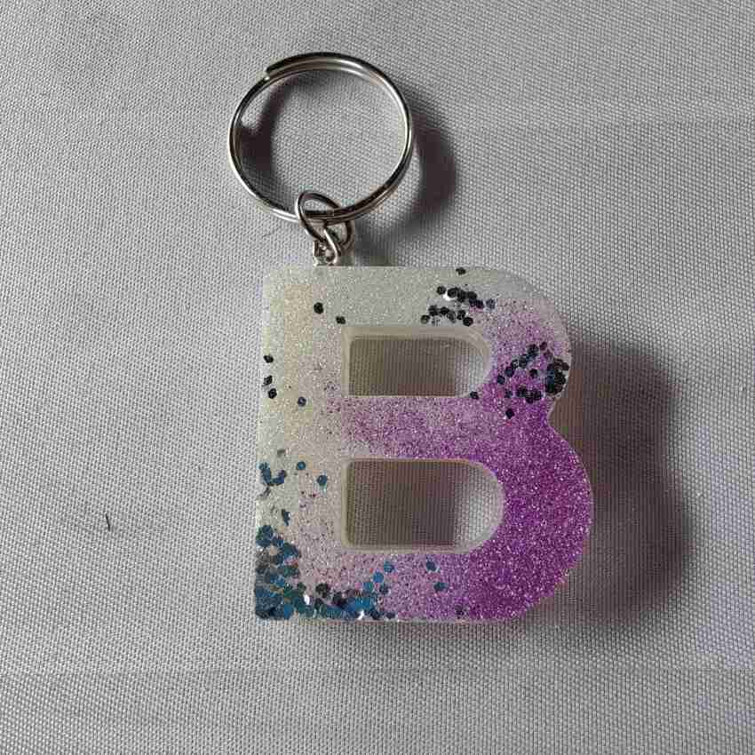 resin monogram keychains