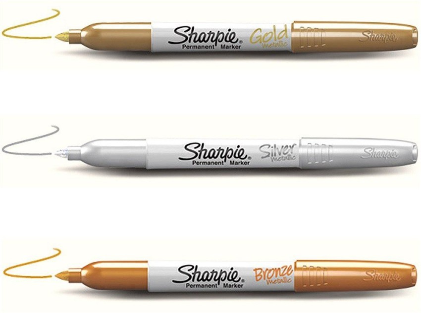 Sharpie Gold and Silver Medium Point Oil-Based Paint Marker (2