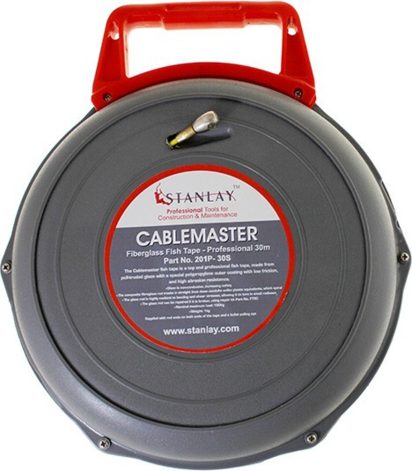 Stanlay Cablemaster Fish Tape 30 meter coated fiberglass wire puller  Measurement Tape Price in India - Buy Stanlay Cablemaster Fish Tape 30  meter coated fiberglass wire puller Measurement Tape online at