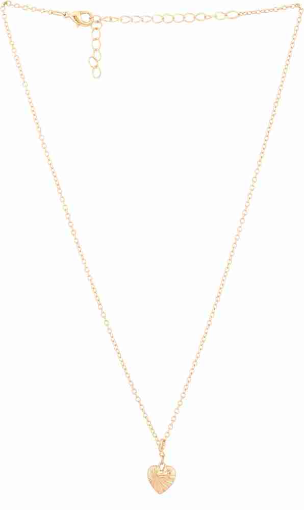 TONIQ Gold Plated Set Of 5 Interchangeable Pendant Charm Necklace Chain Jewellery Set for Woman