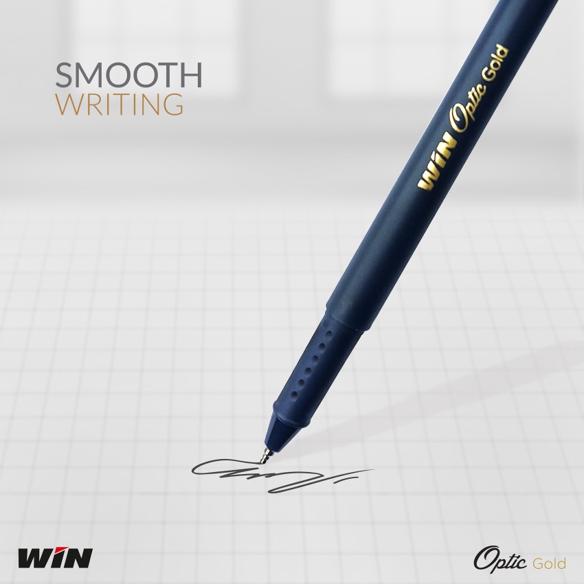 Win Guide Ball Pens, 100 Pcs Blue, Lightweight Pens & 0.6 mm  Sharp Tip for Precision Writing