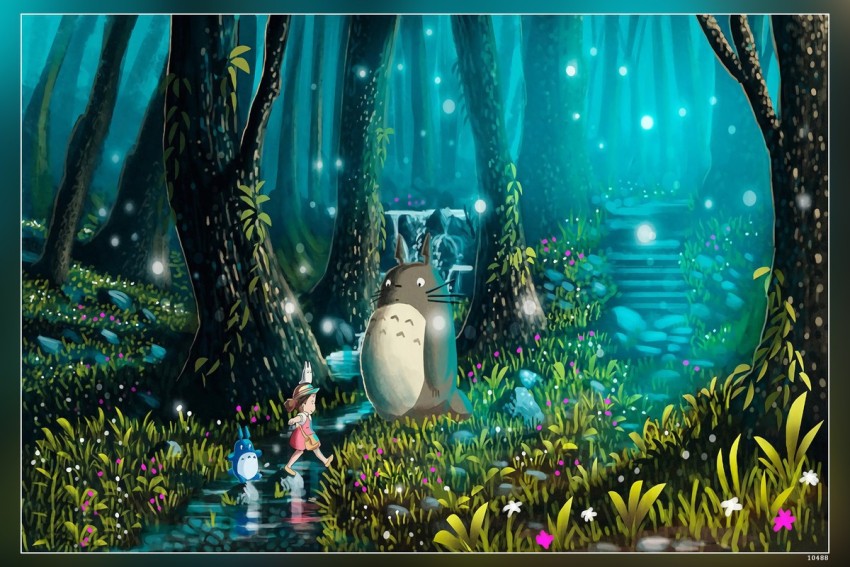 Studio Ghibli My Neighbor Totoro Totoro Anime Girls Matte Finish Poster  Paper Print - Animation & Cartoons posters in India - Buy art, film, design,  movie, music, nature and educational paintings/wallpapers at