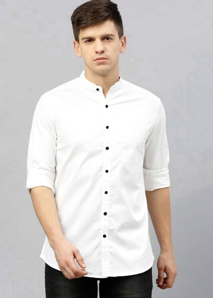 Buy NEM Men Solid Casual White Shirt Online at Best Prices in India