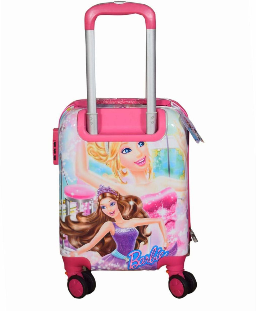 Divs Edenic 16 Inches Kids Print Dancing Barbie Suitcase for Kid s Boys and Girls Cabin Suitcase 4 Wheels 16 inch Blue Green Price in India Flipkart
