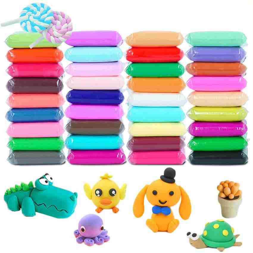 Little's Cry Air Dry Clay For Kids DIY Ultra Light Modeling  Bouncing Clay Kids 12 Different Color Clay Creative Art For Children (Set 1  Pack of 24pc Clay) - Clay