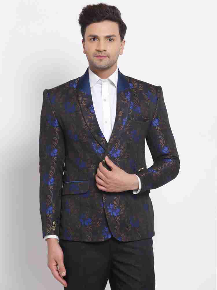 Buy online Navy Blue Solid Casual Blazer from Blazers for Men by Showoff  for ₹2349 at 65% off