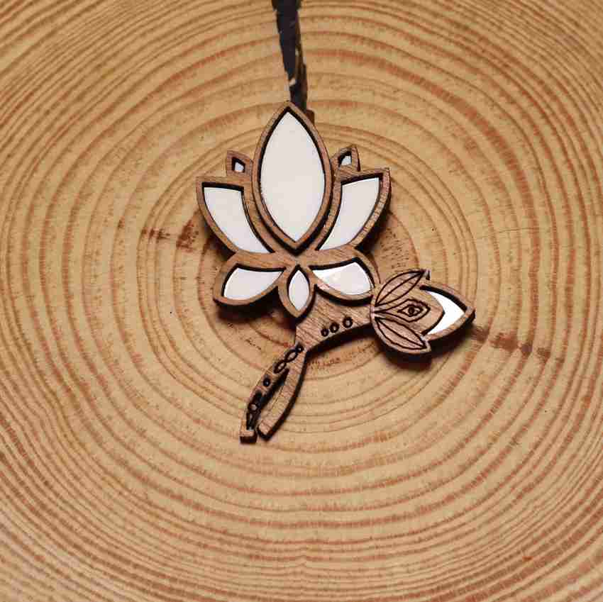 Dream Clouds Designer Wooden Brooch for Men LOTUS Pin