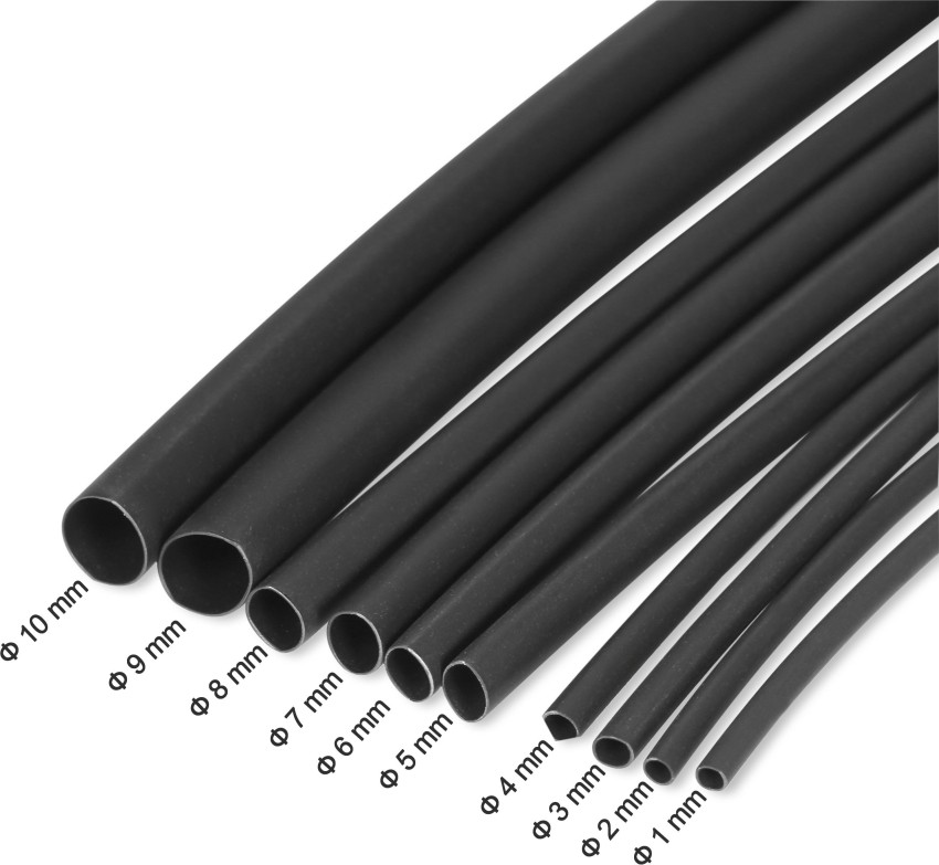 JUKR (10 Mtr) 1 2 3 4, 5 6 7 8 9 10 mm DIY Projects Wire Insulation Repair  Heat Tube Heat Shrink Cable Sleeve Price in India - Buy JUKR (10