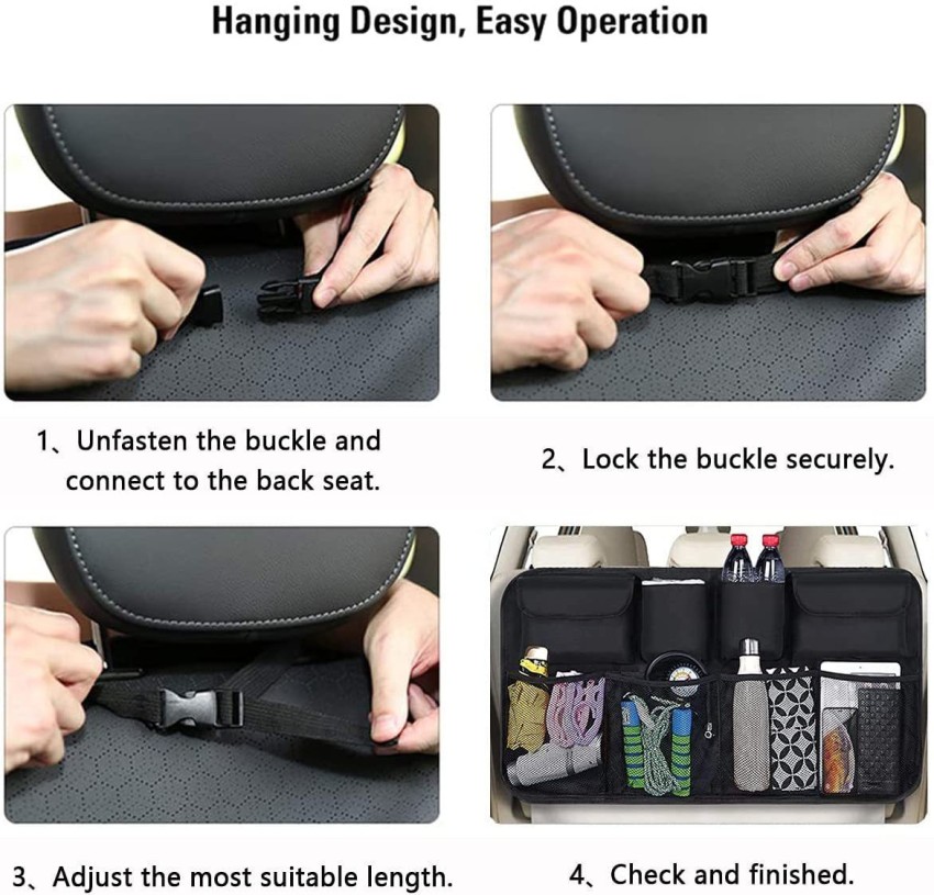 Car Trunk Organizer Hanging Back Seat Storage Bag for SUV With Lids Space  Saving