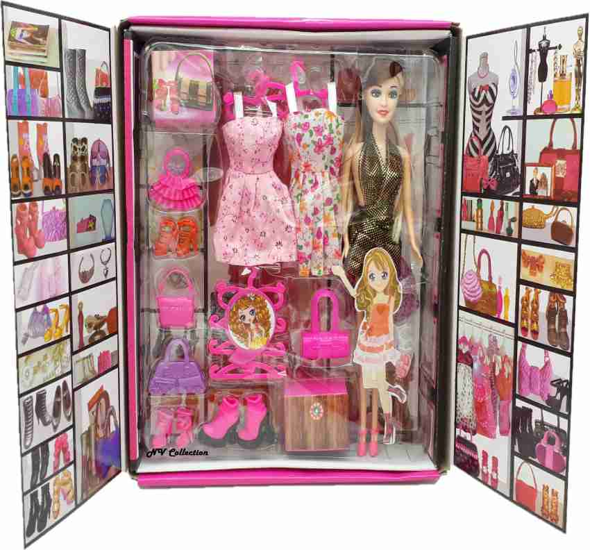 Doll Set with Moveable Arms & Legs for Girls with