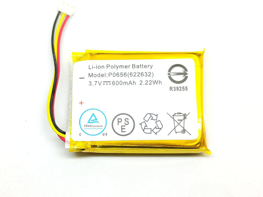 INVENTO 1pcs 3.7V 600mAh Li ion Rechargeable Battery for LED Light