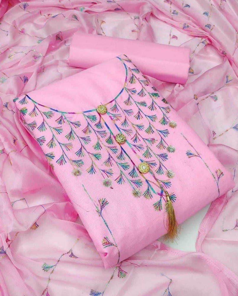 Cotton embroidery store churidar materials