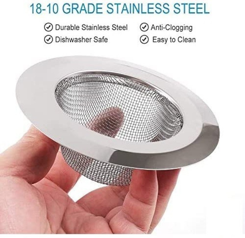 KitchenFest 2 Pcs Stainless Steel Sink Strainer Kitchen Drain Net