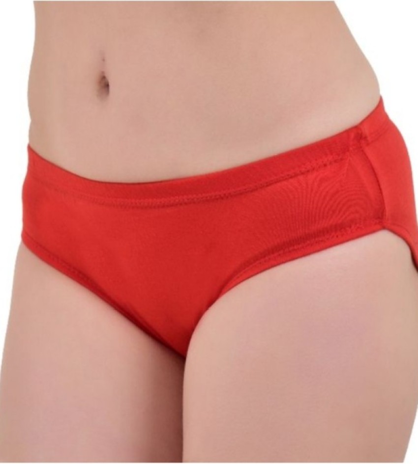 VALENTINE Women Bikini Red Panty - Buy VALENTINE Women Bikini Red Panty  Online at Best Prices in India