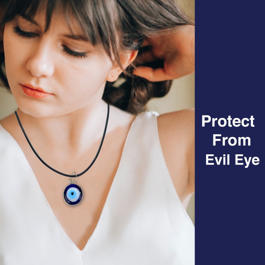 Evil Eye Pendant with Black Thread - Evil Eyes India